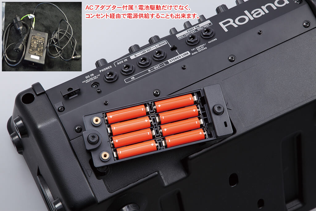 Roland 出力50W キューブストリート EX(ダイナミックマイク2本＋撥水生地のケース付き)の画像