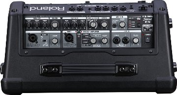 スタンド付き　Roland CUBE STREET EX + スピーカースタンド/ワイヤレスマイク2本の画像