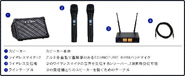 ワイヤレスマイク2本付き Roland CUBE STREET EX 簡易PAセットの画像