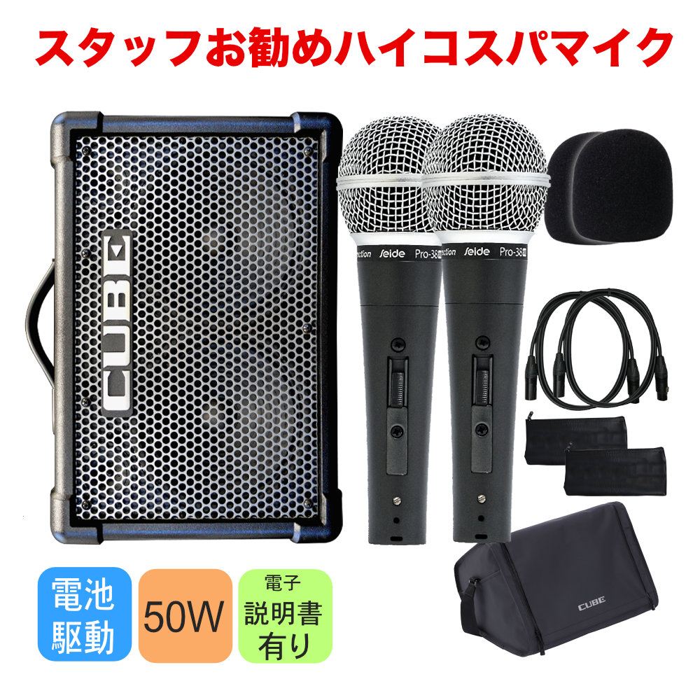 Roland CUBE STREET EX ちょっと良いダイナミックマイク2個セットの画像