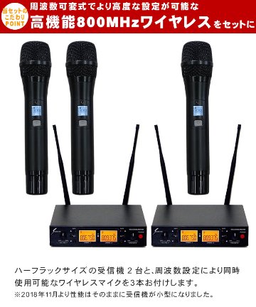 ワイヤレスマイク３本付き　簡易PAセット　出力30W　会議・セミナーにオススメ　Rolandの画像