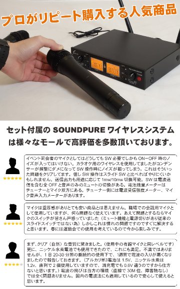 ワイヤレスマイク３本付き　簡易PAセット　出力30W　会議・セミナーにオススメ　Rolandの画像