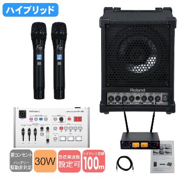 ハイブリッド会議に最適 ワイヤレスマイク2本 スピーカーセット オンライン ウェビナー 配信 ビデオキャプチャーの画像