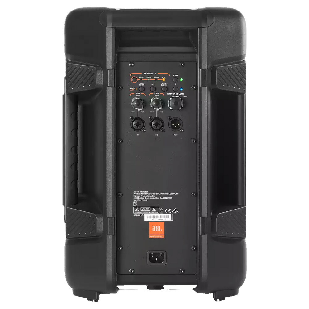 JBL 1300Wパワードスピーカー IRX108BT-Y3 (8インチ・2ch+Bluetooth)の画像