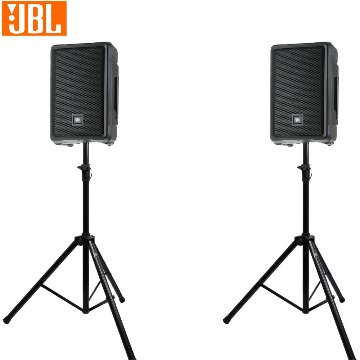 JBL 1300Wパワードスピーカー IRX108BT-Y3 ２本１組 1ペアセット スタンド付きの画像
