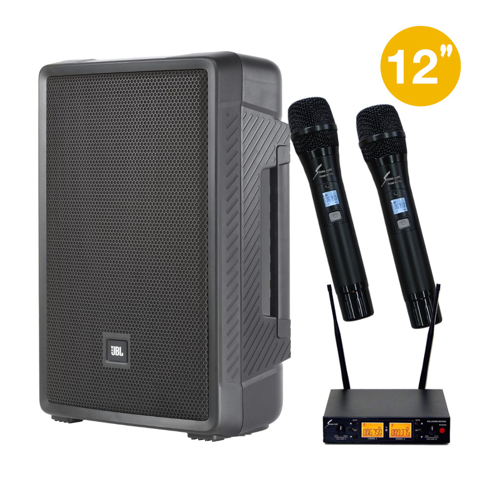 JBL IRX112BT-Y3 + ワイヤレスマイク2本セット アンプ出力1300Wの画像