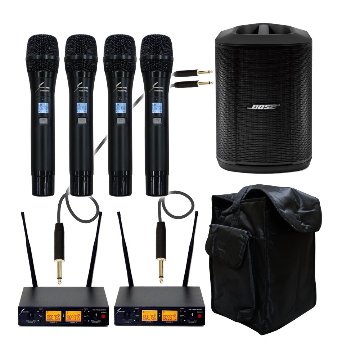 BOSE 簡易PAセット S1 Pro + (ケース/ワイヤレスマイク4本セット)の画像