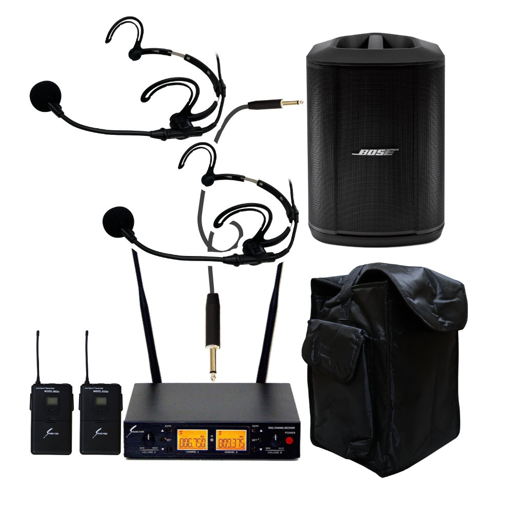 BOSE 簡易PAセット S1 Pro + (ケース/ダンス用ヘッドマイク2個セット)の画像