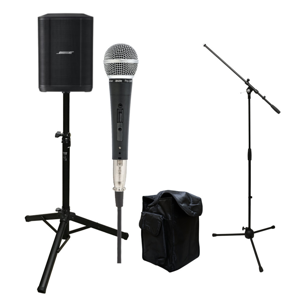 BOSE S1 Pro + (スピーカースタンド/ケース/バッテリー駆動対応 有線マイク1本セット)の画像