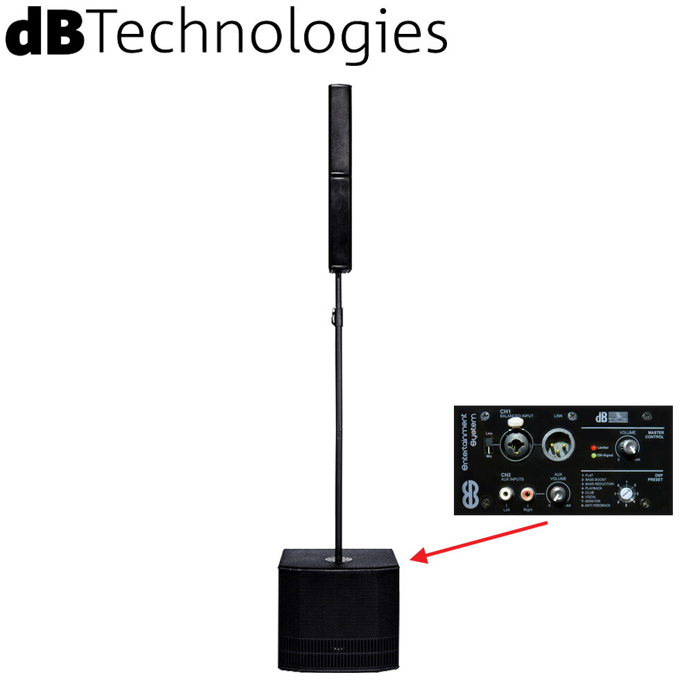 dBTechnologies コラム型スピーカーセット ES802 (モノラル/1200W PEAK)の画像