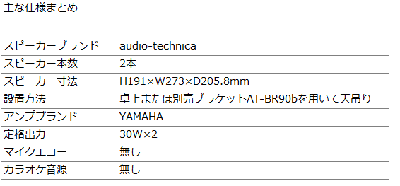 オーディオテクニカ 有線マイク1本 スピーカーセット 音響設備 カラオケ設備の画像