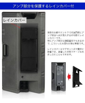 10インチパワードスピーカー　dBTechnologies OPERA 10 (1200W出力)　レインカバー・スピーカースタンド1脚付の画像