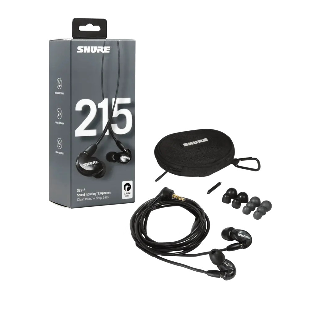 SHURE 有線イヤーモニター SE215 ブラック + モニター用ミキサーセットの画像