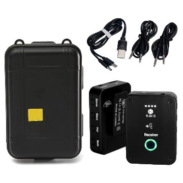 K.W.S. ワイヤレス イヤーモニターシステム KWS-EM1 トランスミッター＆レシーバーセット ハードケース付き イヤモニ 2.4GHz 見通し30m 最大4波 6時間連続稼働の画像