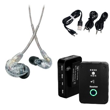 SHURE インイヤーモニター ワイヤレス イヤモニター 送受信機セット KWS-EM1 ボーカル ギターの画像
