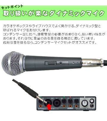 Roland USBオーディオインターフェイス Rubix24 (ダイナミックマイク・デスクアームマイクスタンド付き)の画像