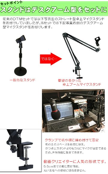 Roland ローランド Rubix24 (オーディオテクニカ コンデンサーマイクAT2020/デスクアームマイクスタンド付)の画像