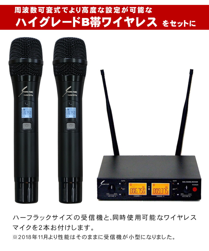 ワイヤレスマイク2本付き WEB会議セット エコーキャンセラー搭載 オーディオインターフェイスの画像