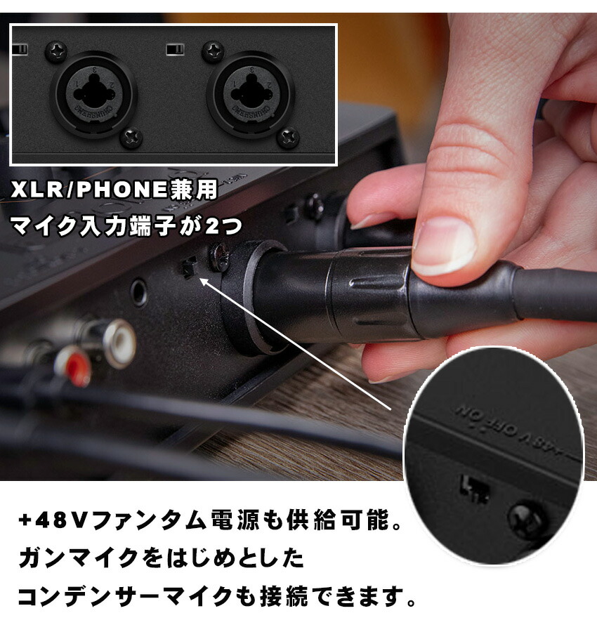 ワイヤレスマイク2本付き WEB会議セット エコーキャンセラー搭載 オーディオインターフェイスの画像
