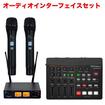 ワイヤレスマイク2本付き WEB会議セット エコーキャンセラー搭載 オーディオインターフェイスの画像