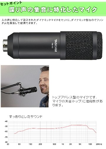 Focusrite Vocaster ONE　配信セット (ダイナミックマイク TM-70セット)の画像