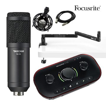 Focusrite Vocaster Two　配信セット (ダイナミックマイク TM-70セット)の画像