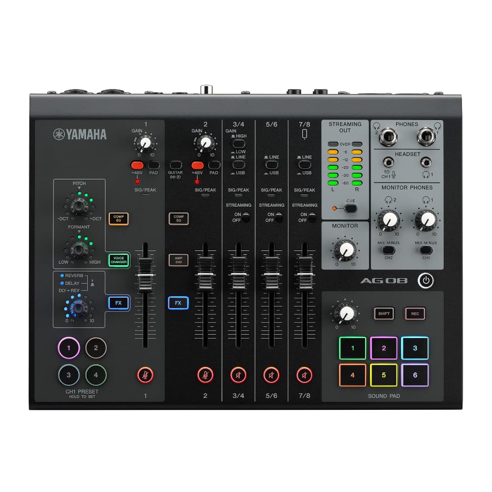 YAMAHA ヤマハ AG08 BLACK 配信用ミキサーの画像