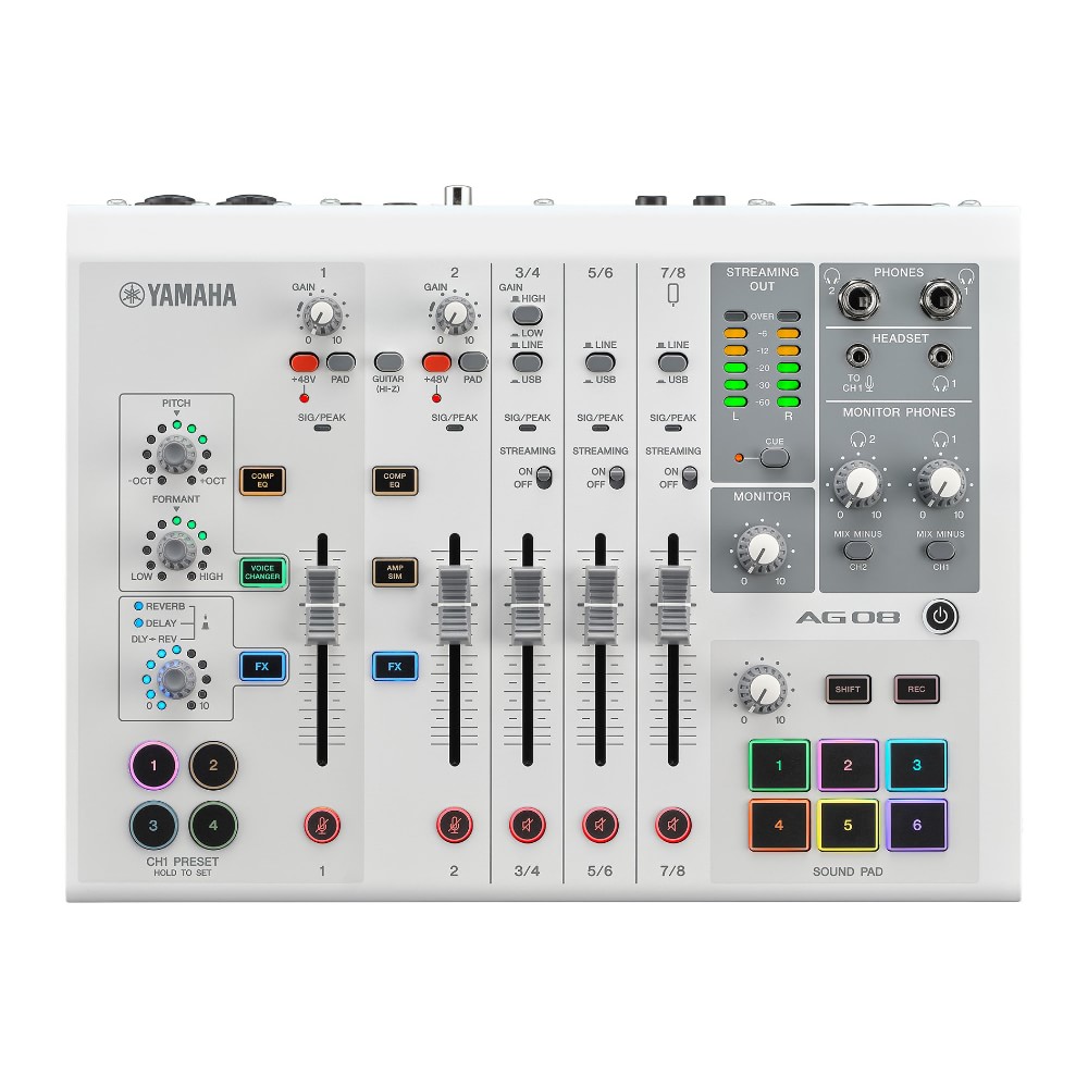 YAMAHA ヤマハ AG08 WHITE 配信用ミキサーの画像