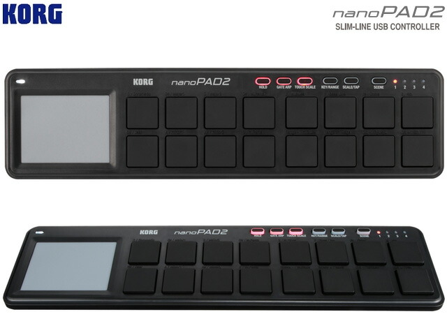 KORG nanoPAD2-BK(ブラック) USB-MIDIコントローラー コルグ パッド2【お取り寄せ】の画像