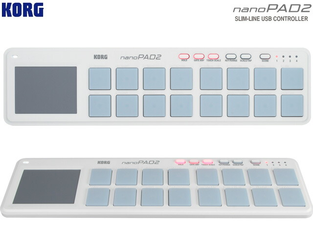 KORG nanoPAD2-WH(ホワイト) USB-MIDIコントローラー コルグ パッド2の画像