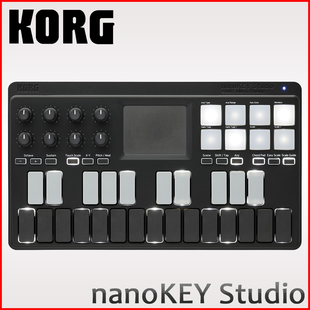 KORG コルグ ワイヤレス MIDIキーボード NANOKEY STUDIO (ナノキー・スタジオ)タッチパッド機能の画像