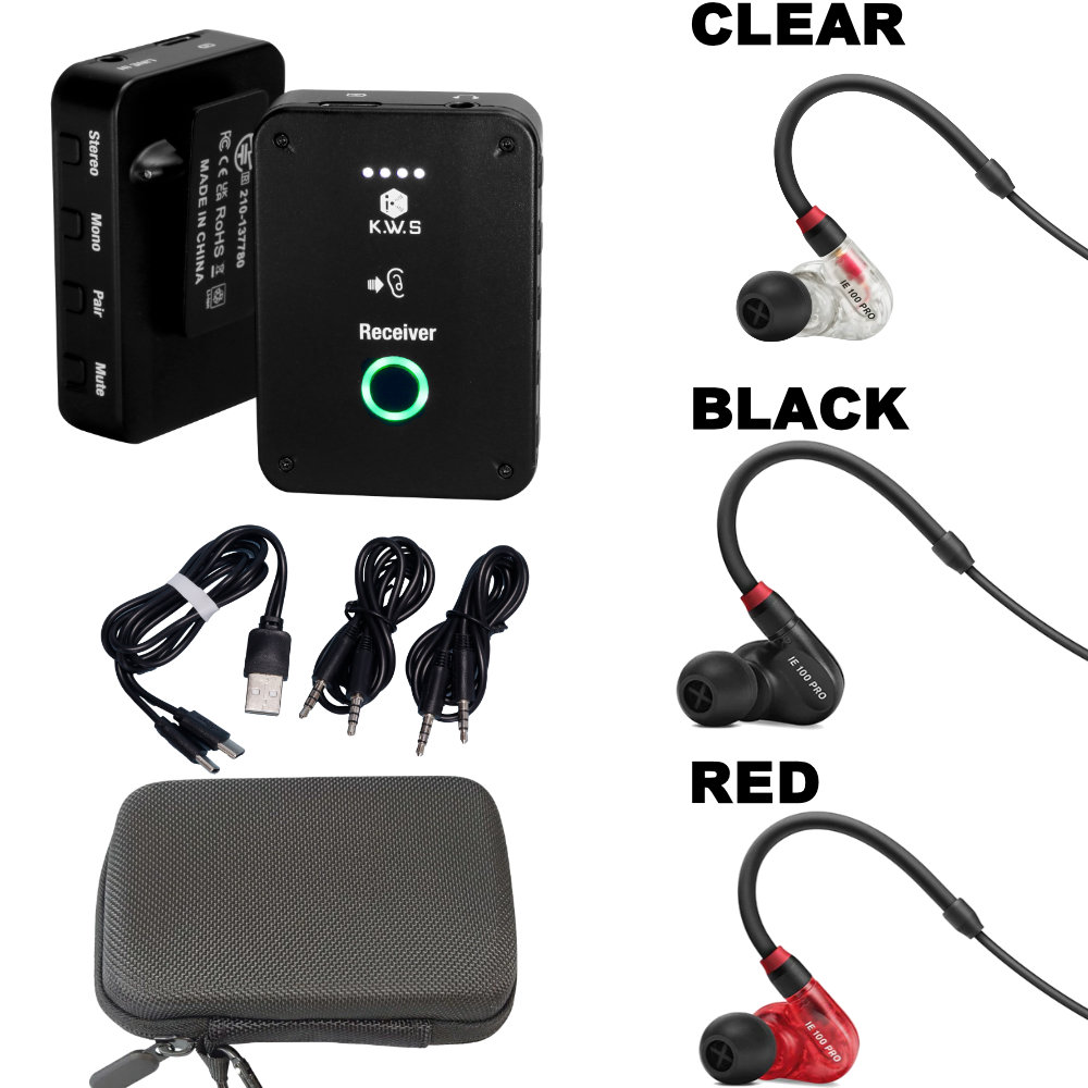 SENNHEISER ゼンハイザー IE100 PRO付き KWS ワイヤレスイヤモニ 送受信機・ケースセットの画像