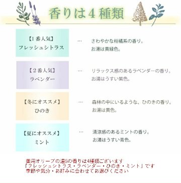 薬用オリーブの湯 入浴剤 保湿 美肌効果 日本オリーブ スキンケア フレッシュシトラスの画像