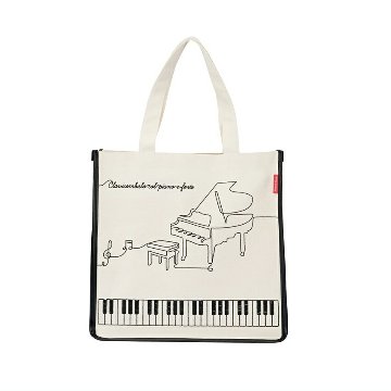 Piano line ピアノライン スクエア トートバッグ レガート A4サイズの画像