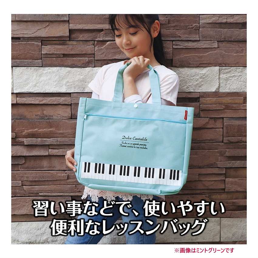 横型トートバッグ 発表会の記念品 にも おすすめ Piano line ピアノライン  ピアノ教室 レッスングッズ お稽古 サブバッグ トートバッグ お道具袋の画像