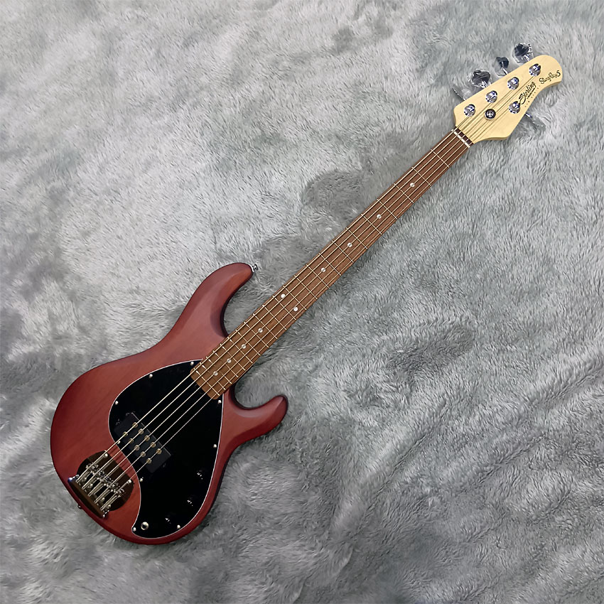 Sterling by MUSIC MAN エレキベース Ray5 Walnut Satin 5弦ベース スティングレイ スターリンの画像
