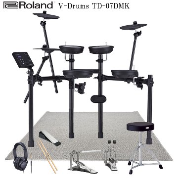 Roland ローランド 電子ドラムセット TD-07DMK V-Drums エレドラ ツインペダル＆防振マット付きの画像