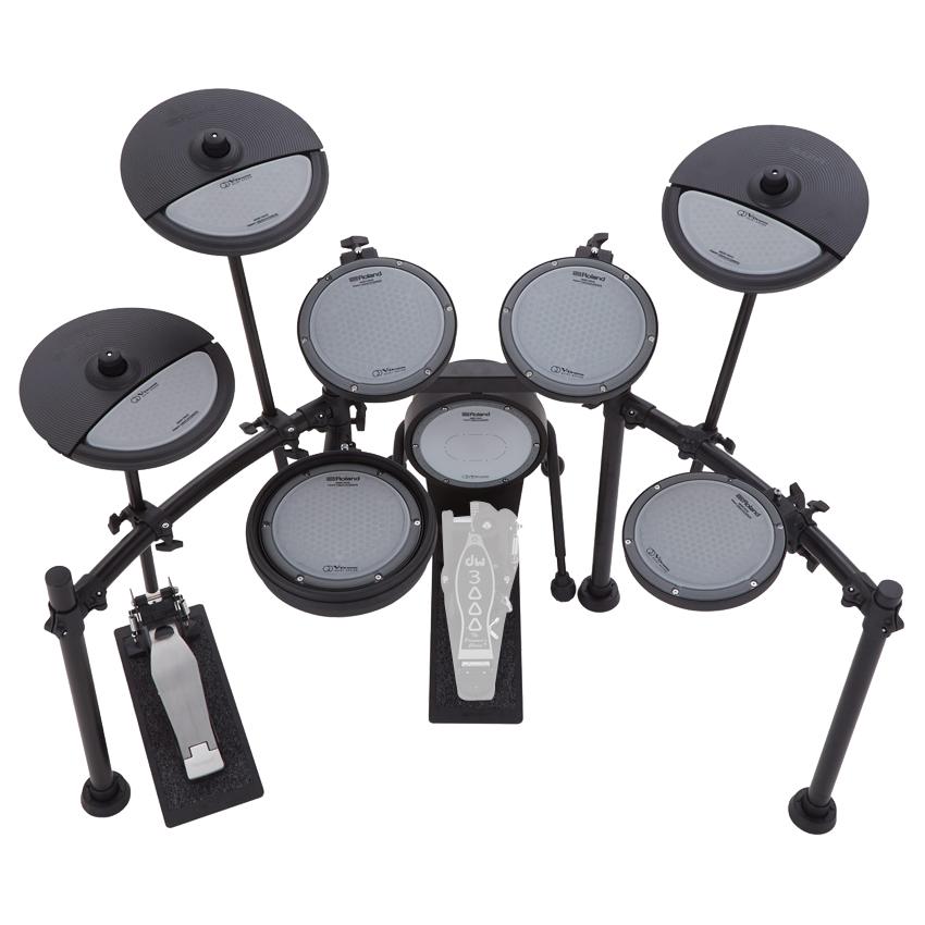 深夜に叩ける静音性 集合住宅でも安心 Roland ローランド 電子ドラムセット VQD106PADS V-Drums Quiet Design 音源モジュール別売の画像
