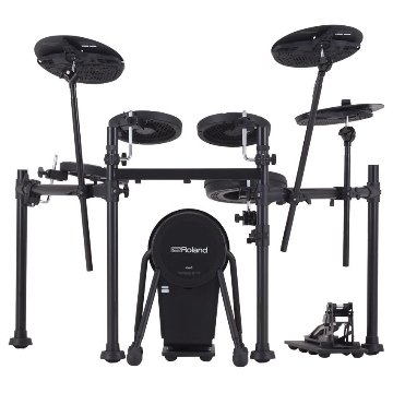 深夜に叩ける静音性 集合住宅でも安心 Roland ローランド 電子ドラムセット VQD106PADS V-Drums Quiet Design 音源モジュール別売の画像