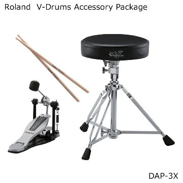 Roland DAP-3X ローランド ドラム アクセサリーパッケージ ドラムスローン(椅子) / キックペダル / スティック エレドラの画像