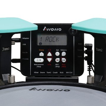 AWOWO アウォウォ MINI JUN PLUS 電子パーカッション ポータブル コンパクト 電子ドラムキット ELEDORA エレドラ メッシュパッド 小さいドラム 簡易の画像