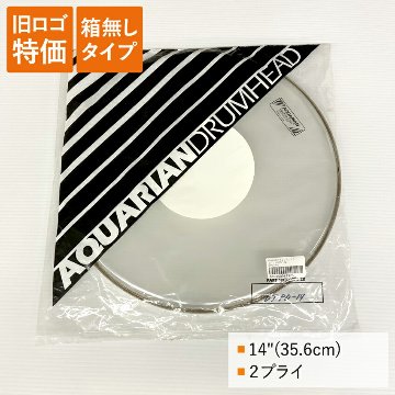ドラムヘッド 14インチ クリア アクエリアン DTPD-14-Q AQUARIAN スネア タムタム 小太鼓 フロアタム 大太鼓の画像