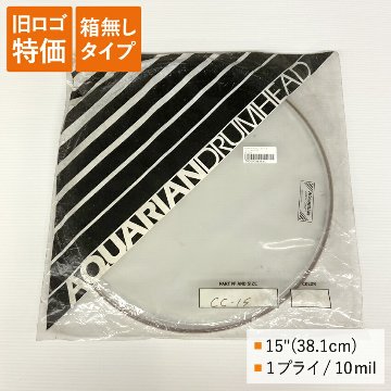 ドラムヘッド 15インチ クリア アクエリアン CC-15-Q AQUARIAN タムタム フロアタムの画像