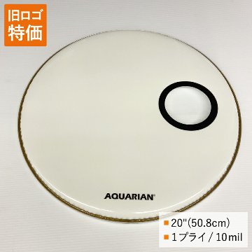 ドラムヘッド 20インチ グロス・ホワイト アクエリアン SMPTCC-20W AQUARIAN バスドラ 大太鼓の画像