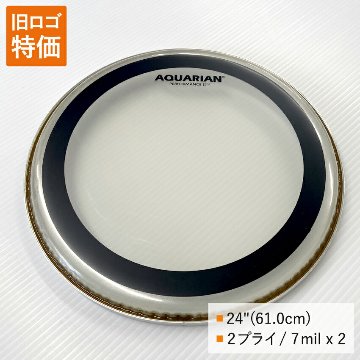 ドラムヘッド 24インチ クリア アクエリアン PF-24 AQUARIAN バスドラ 大太鼓の画像