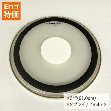 ドラムヘッド 24インチ クリア アクエリアン PFPD-24 AQUARIAN バスドラ 大太鼓の画像