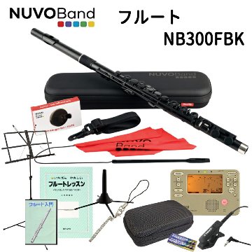 NUVOBand NB300FBK ブラック 教本＆DVD＋YAMAHA 定番チューナー付き 豪華セット / プラスチック製 フルート / ヌーボバンドの画像
