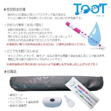 NUVO TOOT プラスチック製フルート ホワイト＋グリーン N430TWGN ヌーヴォ トゥート / 練習用 お子様用 プラスチックフルート 横笛 / 楽器玩具 / ブラスバンドの画像