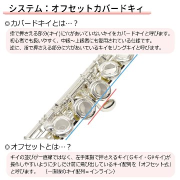 初心者向け フルート セット FL-300S /  銀製品変色防止繊維 や 譜面台付き 便利セット J Michael (Jマイケル) シルバー 入門用の画像