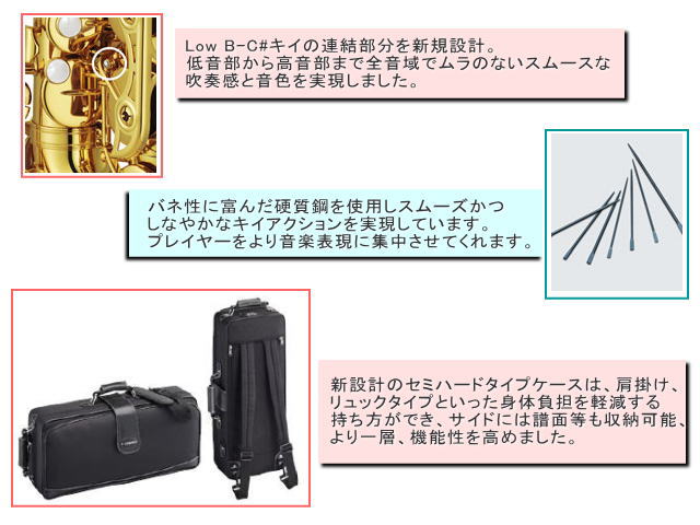 YAMAHA アルトサックス YAS-62 (ヤマハ YAS62) / 吹奏楽部 初心者 入門 ブラスバンドの画像